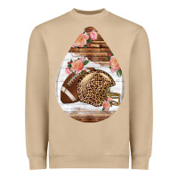 American Football And Western Roses Teardrop Heavyweight Sweatshirt | Teevron