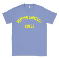 Colony Blue Trending Winston Churchill Rules Classic Tee - lanVoArt