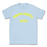 Dusty Blue Trending Winston Churchill Rules Classic Tee - lanVoArt