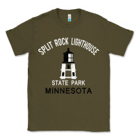 Army Green Trending Split Rock Lighthouse Minnesota State Park Classic Tee - lanVoArt