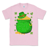 Bubblegum Pink ireland leprechaun hat pot of gold irish st patricks day Classic Tee - lanVoArt