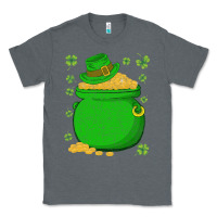 Charcoal Heather ireland leprechaun hat pot of gold irish st patricks day Classic Tee - lanVoArt