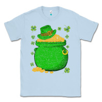 Dusty Blue ireland leprechaun hat pot of gold irish st patricks day Classic Tee - lanVoArt