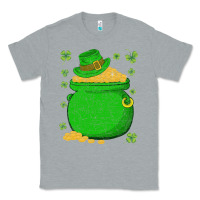 Heather Grey ireland leprechaun hat pot of gold irish st patricks day Classic Tee - lanVoArt