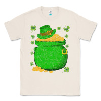 Natural ireland leprechaun hat pot of gold irish st patricks day Classic Tee - lanVoArt