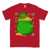 Red ireland leprechaun hat pot of gold irish st patricks day Classic Tee - lanVoArt