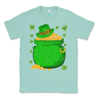 Seafoam ireland leprechaun hat pot of gold irish st patricks day Classic Tee - lanVoArt