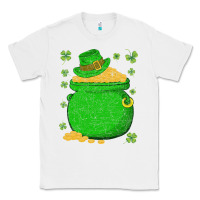 White ireland leprechaun hat pot of gold irish st patricks day Classic Tee - lanVoArt
