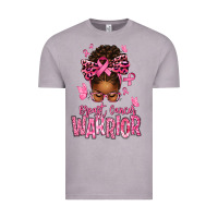 Vintage Zinc brest cancer warrior afro messy bun Vintage Tee - texasbilliewilder