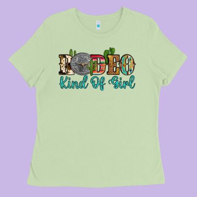 Rodeo Kind Of Girl Ladies Tee Designed By Artiststas
