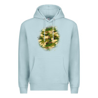 Blue Mist camouflage patch 5 Premium Hoodie - BundleAndBundleShop