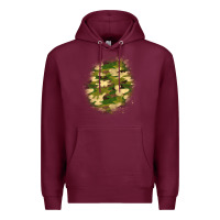 Burgundy camouflage patch 5 Premium Hoodie - BundleAndBundleShop