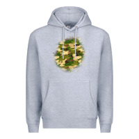 Heather Grey camouflage patch 5 Premium Hoodie - BundleAndBundleShop