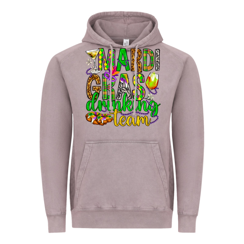 Mardi Gras Drinking Team Vintage Hoodie by HowdyJamesFarm | Teevron