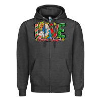Charcoal Heather Love Came Down Zipper Hoodie - CowhideDigitalArt