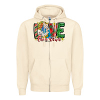 Sandshell Love Came Down Zipper Hoodie - CowhideDigitalArt