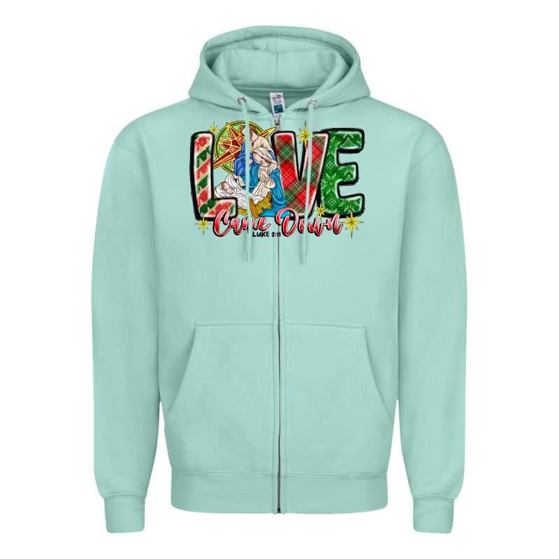 Love Came Down Zipper Hoodie by CowhideDigitalArt | Teevron