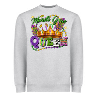 Heather Grey mardi gras queen Heavyweight Sweatshirt - FaDigitalArtStudio
