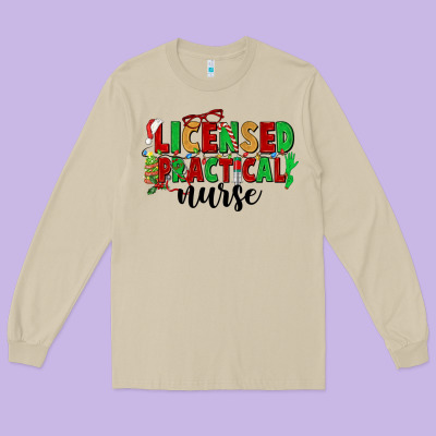 Licensed Practical Nurse Long Sleeve Tee Designed By Cowgirlartshop