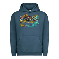 Pigment Midnight Navy western rodeo bullfighter  life turquoise's gemstones arrow sunflowers Urban Hoodie - BarkalooDesign