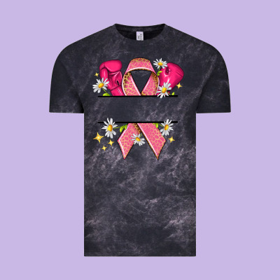 Personalized Breast Cancer Ribbon Vintage Tee Designed By Nancycooperartshop