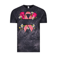 Cloud Black Personalized Breast Cancer ribbon Vintage Tee - NancyCooperArtShop