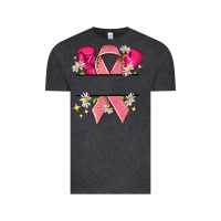 Vintage Black Personalized Breast Cancer ribbon Vintage Tee - NancyCooperArtShop