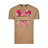Vintage Coffee Personalized Breast Cancer ribbon Vintage Tee - NancyCooperArtShop