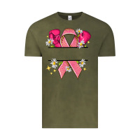 Vintage Olive Personalized Breast Cancer ribbon Vintage Tee - NancyCooperArtShop