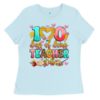 Baby Blue 100 days of doing teacher stuff Ladies Tee - Artiststas