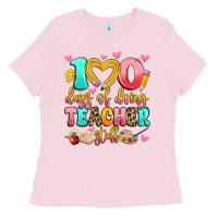 Bubblegum Pink 100 days of doing teacher stuff Ladies Tee - Artiststas