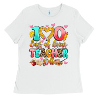 White 100 days of doing teacher stuff Ladies Tee - Artiststas