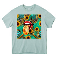 Arona softball lips sunflowers and gemstones seamless pattern Heavy Core Tee - BundleAndBundleShop