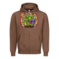 Chestnut Merry Rexmas Zipper Hoodie - CowhideDigitalArt