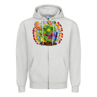 Dove Grey Merry Rexmas Zipper Hoodie - CowhideDigitalArt