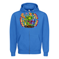 True Royal Merry Rexmas Zipper Hoodie - CowhideDigitalArt