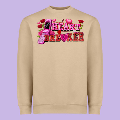 Heart Breaker Heavyweight Sweatshirt Designed By Fadigitalartstudio