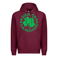 Burgundy dibs on the redhead  st patricks day Premium Hoodie - lanVoArt