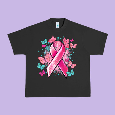 Breast Cancer Ribbon Cancer Awareness Urban Heavy Tee Designed By Howdyjamesfarm