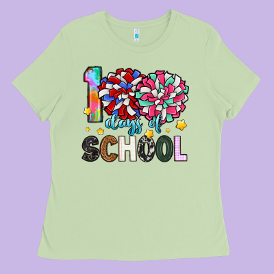 100 Days Of School Ladies Tee Designed By Artiststas