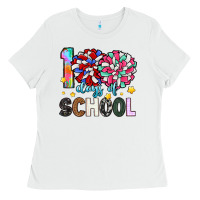 White 100 days of school Ladies Tee - Artiststas