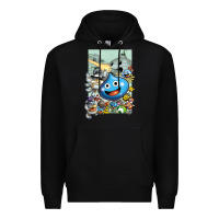 Black dragon quest slime print Premium Hoodie - lanVoArt