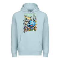 Blue Mist dragon quest slime print Premium Hoodie - lanVoArt