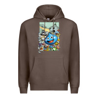 Coffee dragon quest slime print Premium Hoodie - lanVoArt