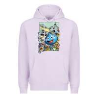 Lilac dragon quest slime print Premium Hoodie - lanVoArt