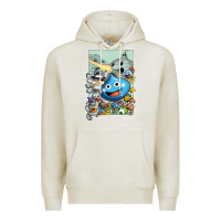 Oatmeal Heather dragon quest slime print Premium Hoodie - lanVoArt