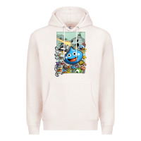 Pale Pink dragon quest slime print Premium Hoodie - lanVoArt