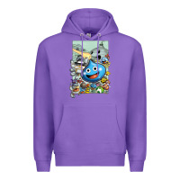 Purple dragon quest slime print Premium Hoodie - lanVoArt