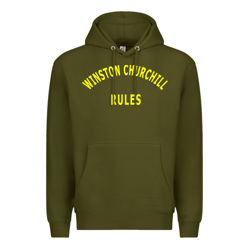 Trending Winston Churchill Rules Premium Hoodie by lanVoArt | Teevron