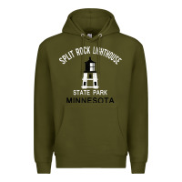 Army Green Trending Split Rock Lighthouse Minnesota State Park Premium Hoodie - lanVoArt